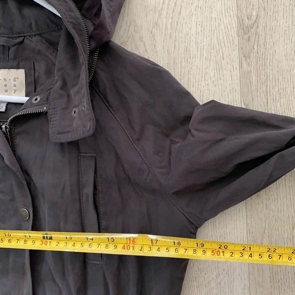 A New Day Lightweight‎ Gray Utility safari Jacket size Small hooded